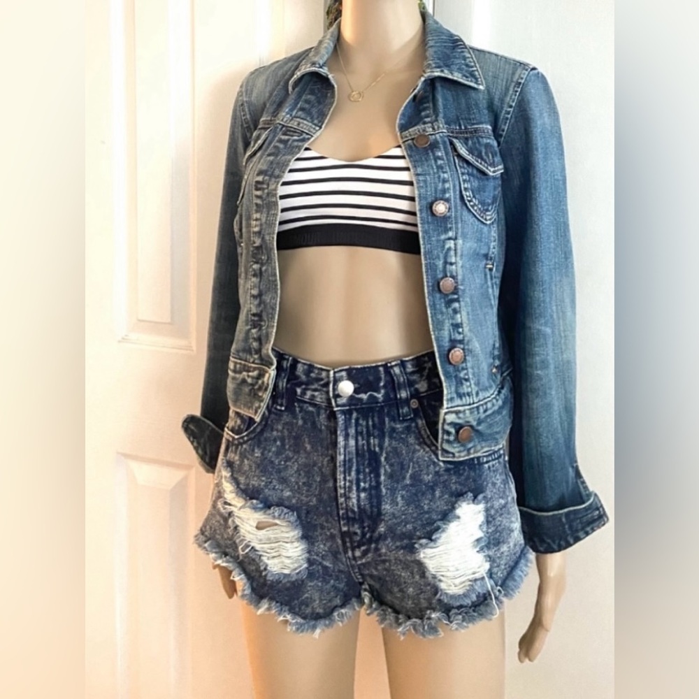 Forever 21 Dark Blue Denim Shorts pants Size 25